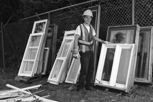 Professional office clearance team assessing workspace in Islington